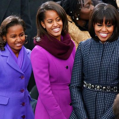 Photo: First Lady Michelle Obama's Thom Browne Coat and Dress Win Rave Reviews. Read more at http://blog.blacknews.com/2013/01/first-lady-michelle-obama-inauguration-thom-browne-coat-dress.html <-- view more pics